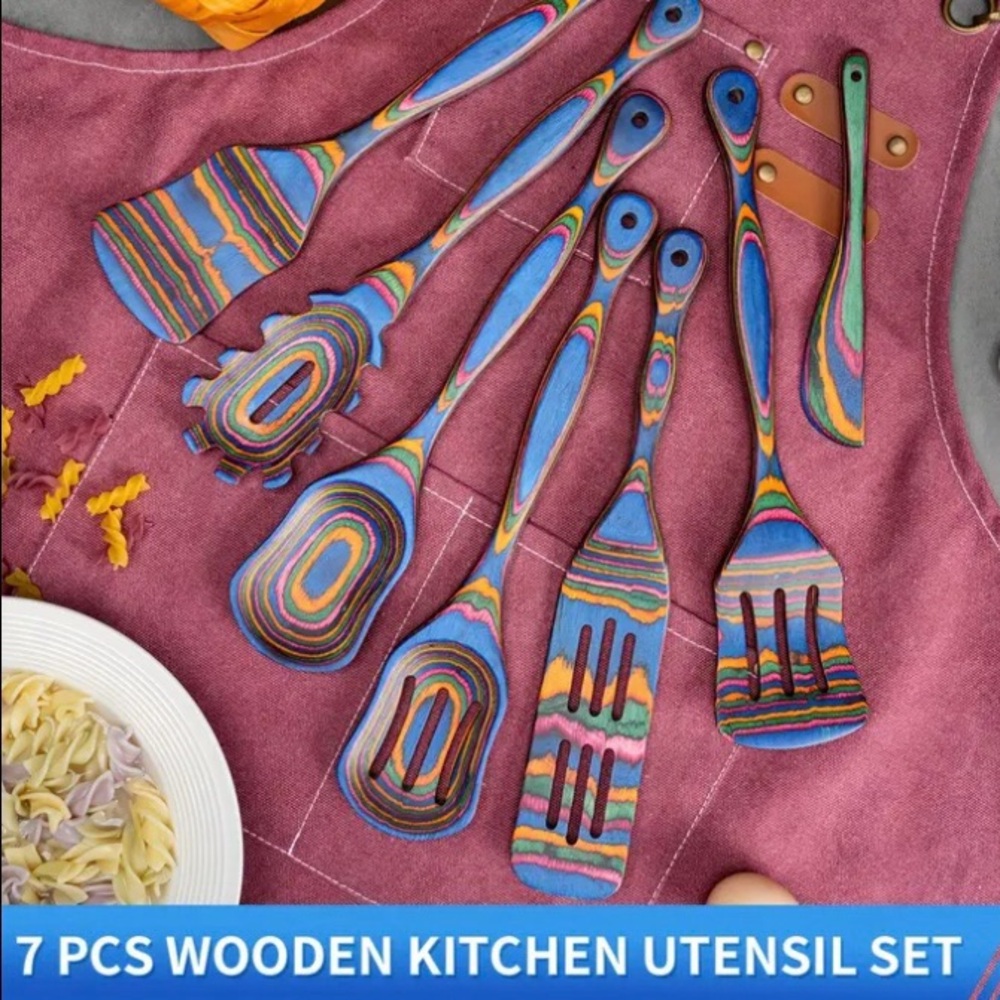 7-Piece Wooden Spoon Utensil Set - Picture 10 of 10
